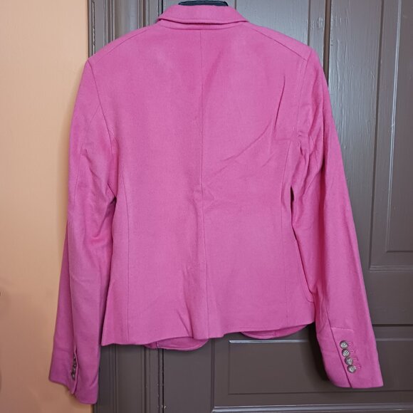J. Crew Pink Tailored Wool Blend Business Blazer size M - Picture 9 of 10